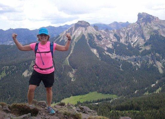 Ninah at top of Courhouse Peak