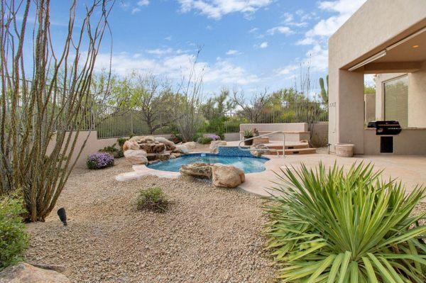 Simple and tranquil - backyard of a Scottsdale home