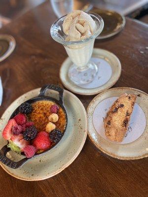 Crème Brûlée & salted caramel ice cream