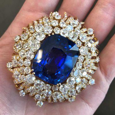 A gorgeous Harry Winston Sapphire Brooch. Seth is here to help you sell your Harry Winston pieces.