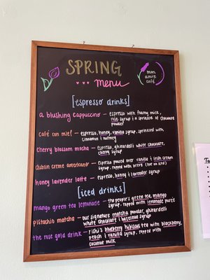 Spring drink menu 2021  @fooddeclassified