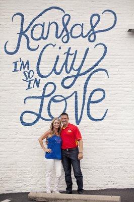 Lovebirds, Jana & Jason DeLong, showing some KC Love!