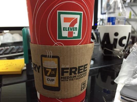 Get the app, your 7th coffee is free