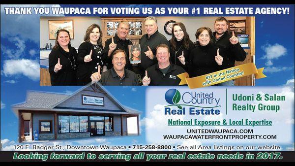 Waupaca's #1 Real Estate office!