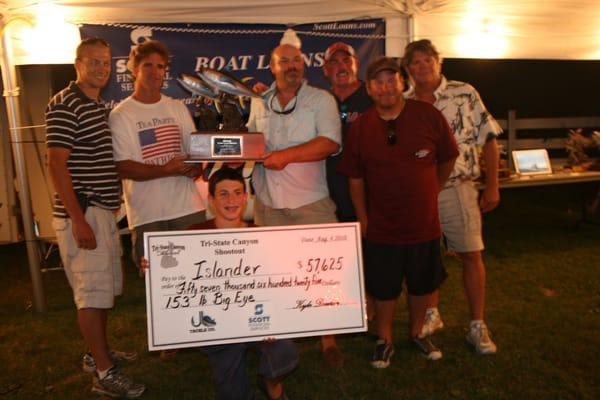 Fish with the pros at islander Sportfishing Charters. This prize tuna was over $57,000.