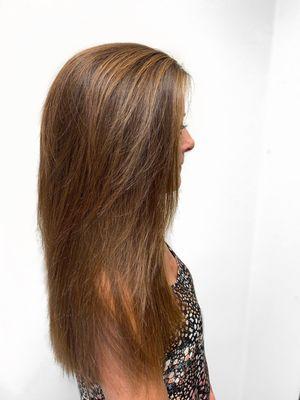 Express keratin Straightening treatment and haircut @hairbysonnette