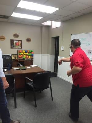 Dartboard Fridays in the office