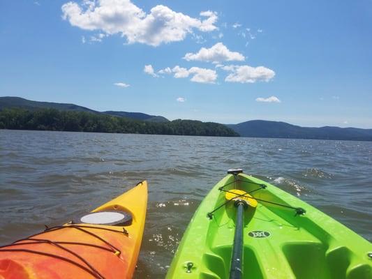 both sit-on-top and sit-in kayaks available for rent