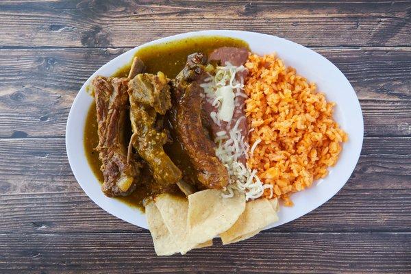 Costillas de puerco salsa verde