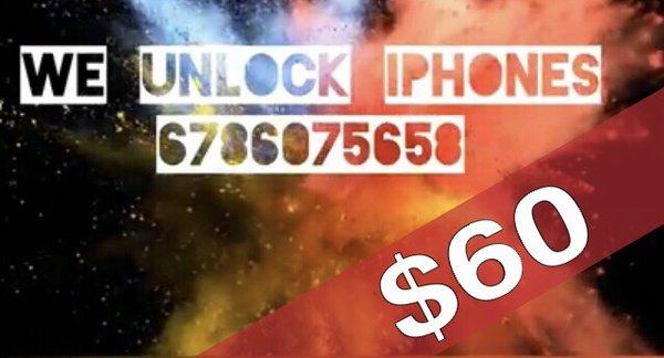 Banner for new "We unlock IPhone "