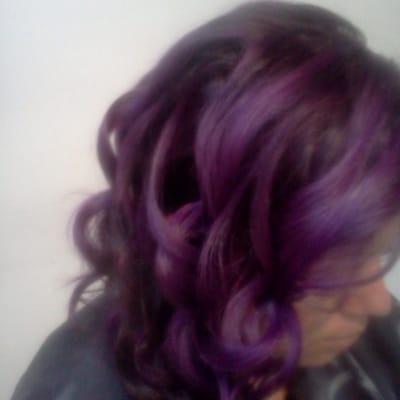 Purple violent hair