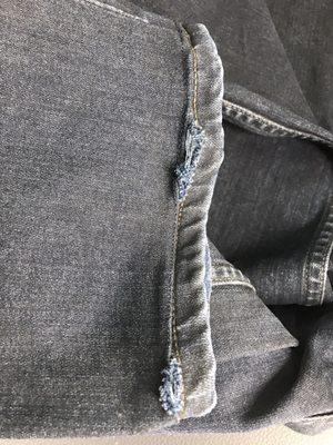 This is their hemming technique.  Avoid their alterations.