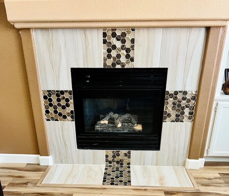 Fireplace tile