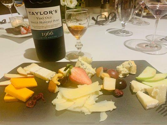 A 1966 port enjoyed with a variety of cheeses from around the globe.