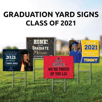 Graduation Signs, Lawn Signs, H-Stake Signs, Large Format Printing, Banners