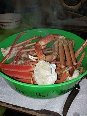 Crab legs.