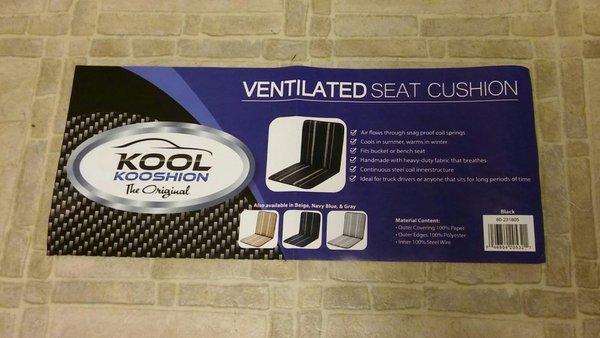 "Kool Kooshion" is comfortable and provides a bit of height to the vertically-challenged. -E