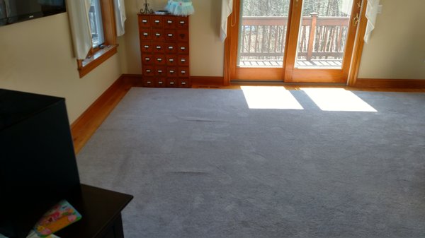 Check out the ridges! Owner says deal with a carpet that was delivered damaged.