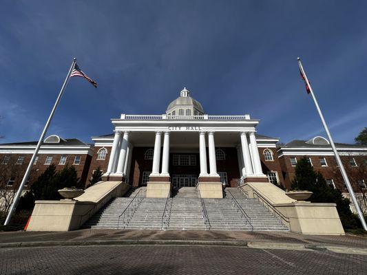 View of the outside of Roswell City Hall.