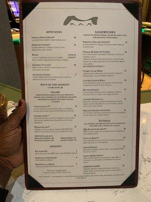 M bar menu . Their open until 11pm.