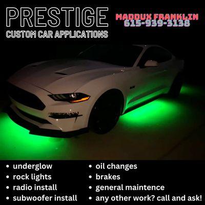 Prestige custom car applications