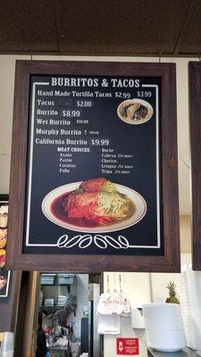 Menu board