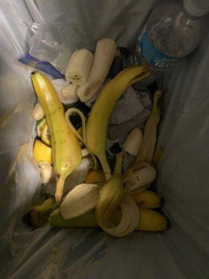 My purchase of the rotten bananas in my garbage