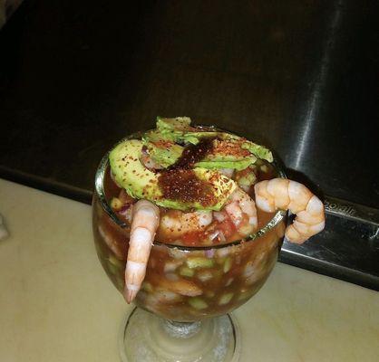 Shrimp cocktail.