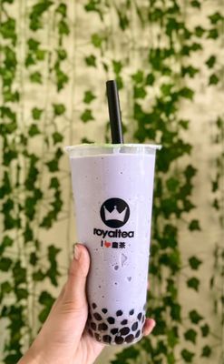 Taro slush with black pearl