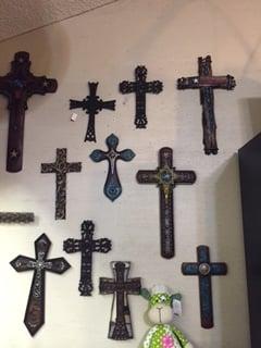 We have a selection of wooden and metal crosses of all shapes, sizes and colors!