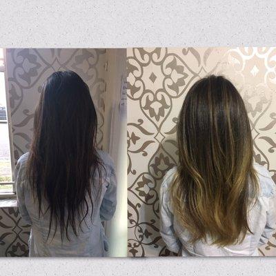 Natural ombré hair