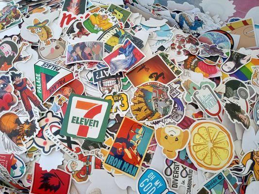 We have over 5,000 fun stickers .50 cents each and we offer discounts on multiples