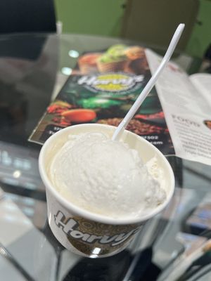 Small scoop of chicko ice cream