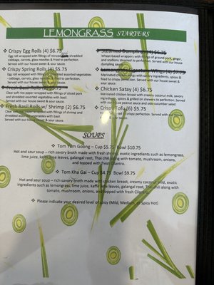 Appetizer Menu