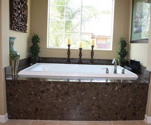 Tub surround natural stone