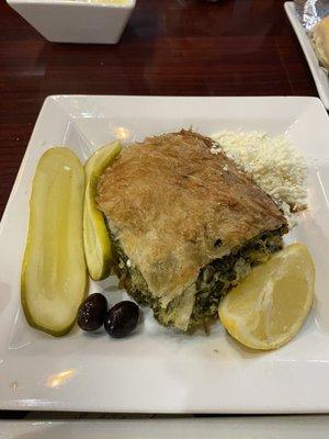 Spinach pie! Really good!