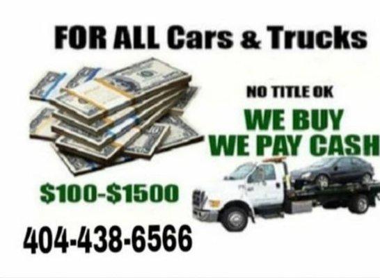 We buy junk cars and catalytic converters! Give us a call!