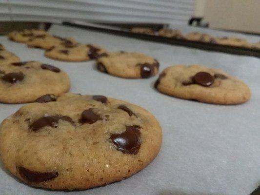 Salted Dark Chocolate Button Cookies. They're the greatest cookies in the entire known universe. :)