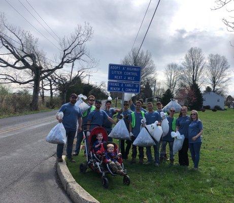 Our First Adopt a Highway clean up-Spring 2019