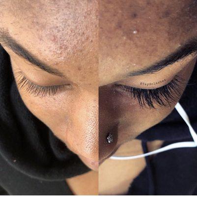 Mink eyelash extensions