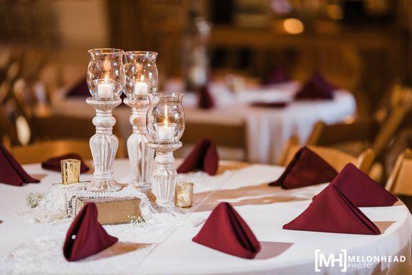 Burgundy and Ivory Wedding