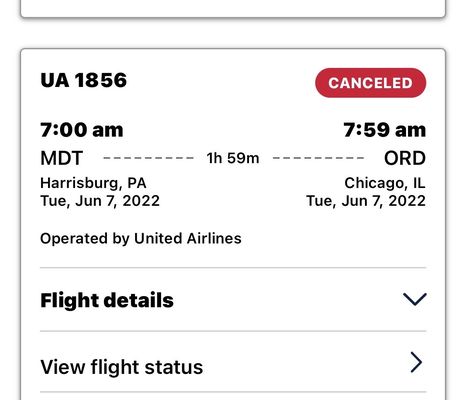 Cancelled flight cancelled