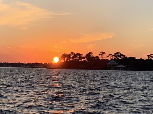 Blazing orange sunset