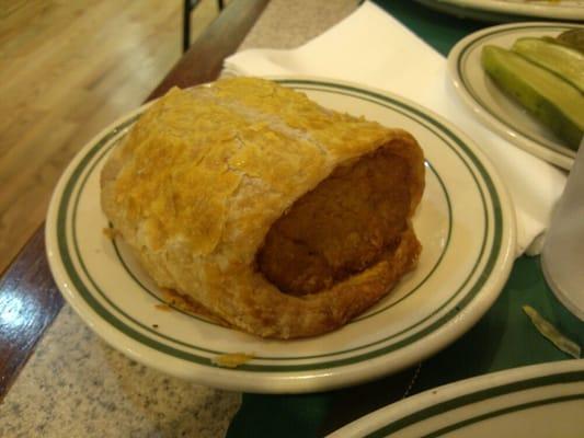 Baked potato knish made in-house! Delicious