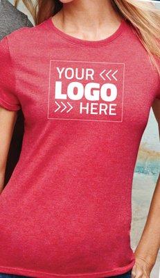 We can Print your logo on T-shirts.