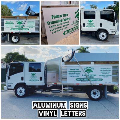 Vinyl Lettering and Aluminum Signs