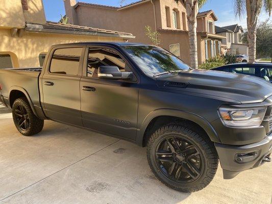 Satin black Dodge Ram 1500