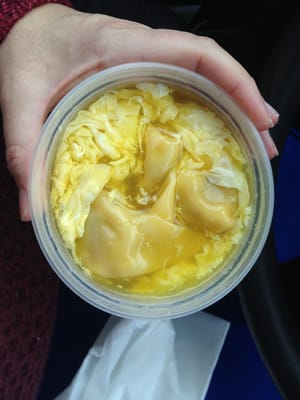 The egg drop wonton soup is a bargain but why so yellow? Cheap but not fresh.