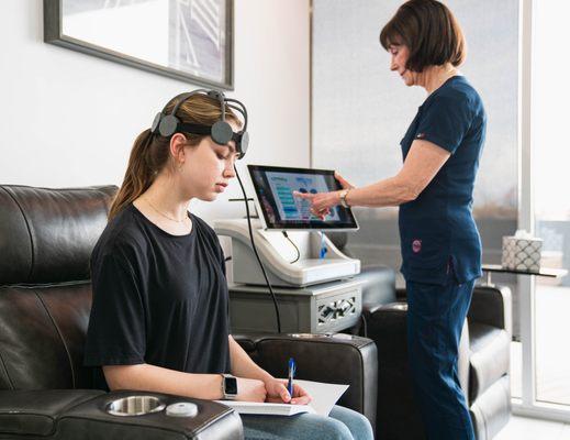 rTMS (Repetitive Transcranial Magnetic Stimulation) is an innovative form used to treat certain neurological disorders.