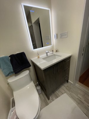 new renovated (small) master bathroom